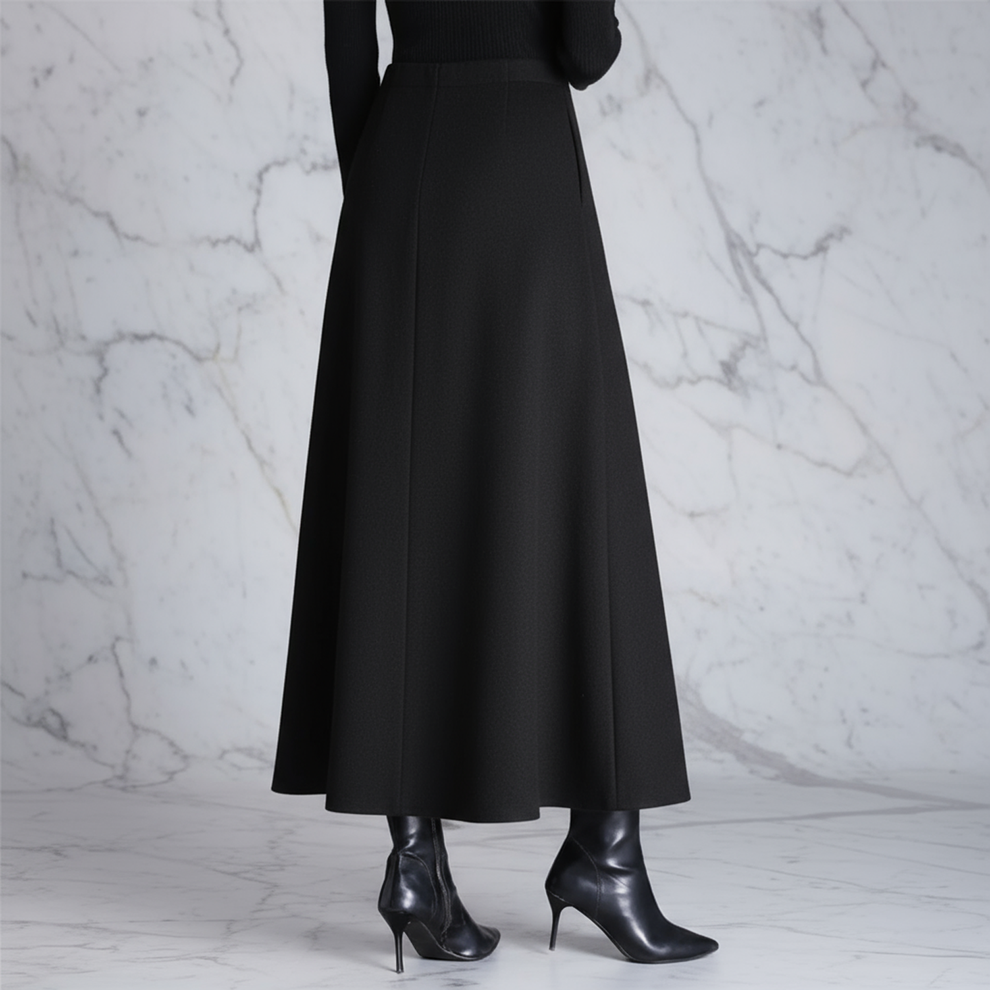Céline Wool Midi Skirt