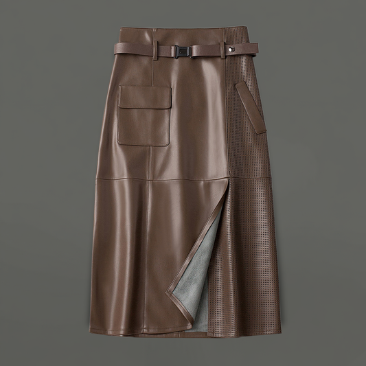 Avelle Sheepskin Leather Skirt