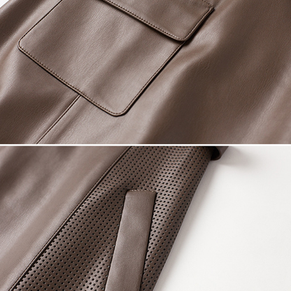 Avelle Sheepskin Leather Skirt