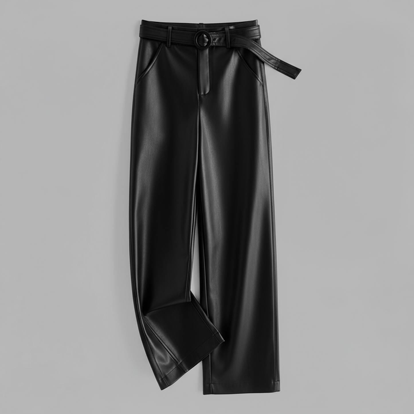 Aurelia Belted Leather Pants