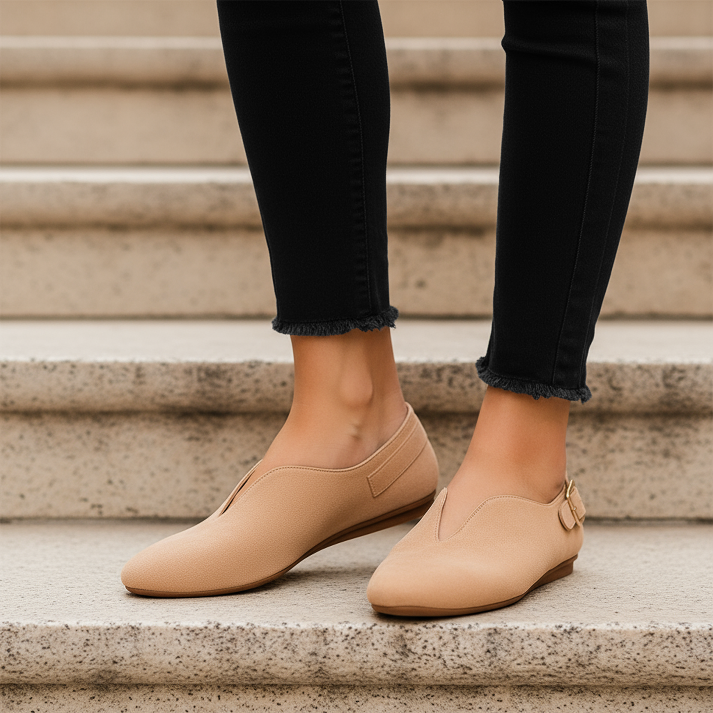 Amara Side-Buckle Flats