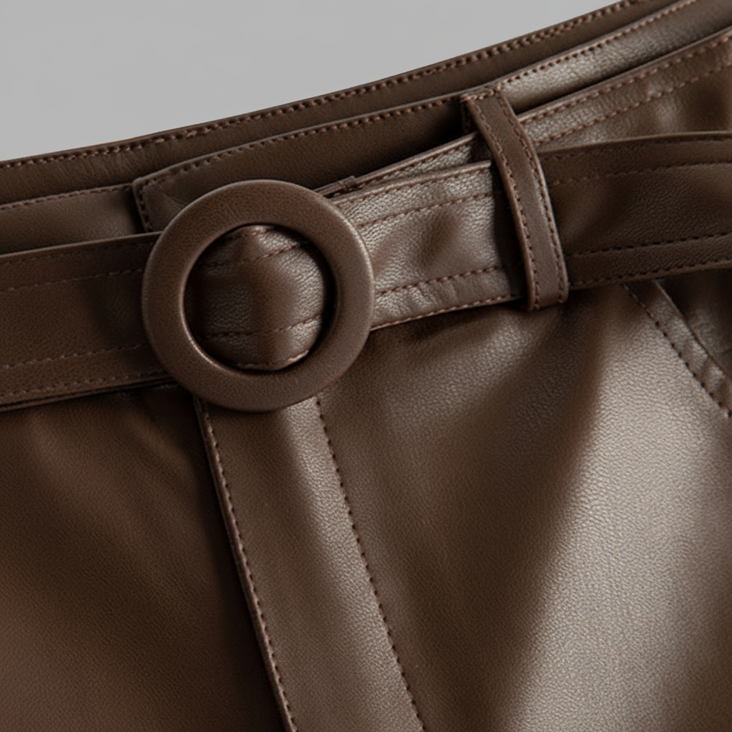 Aurelia Belted Leather Pants